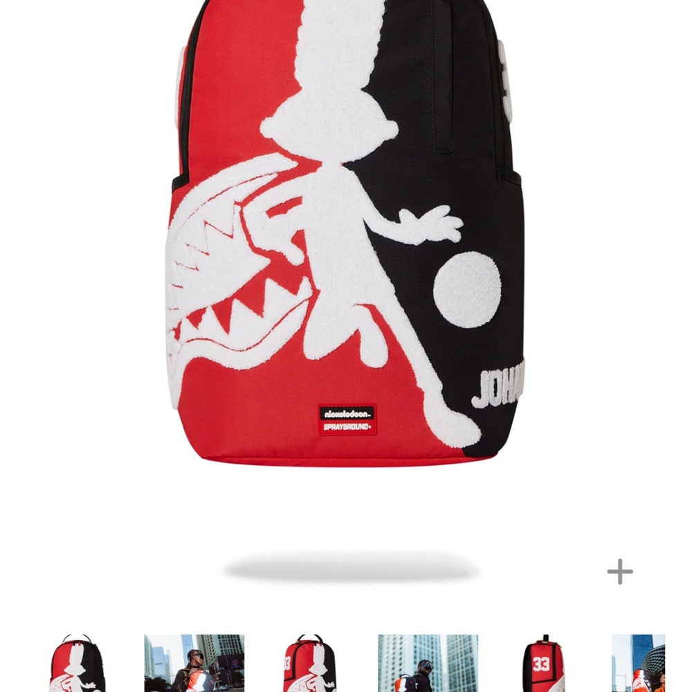 Sprayground Red and Black Cartoon Backpack(FIRM PRICE)